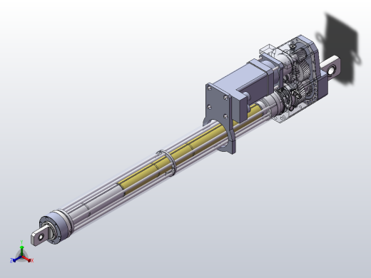 A4 电动推杆详细结构正等轴测缩略图