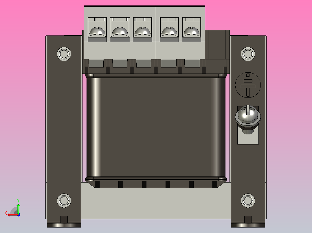 NDK-25控制变压器三维模型202403后视图