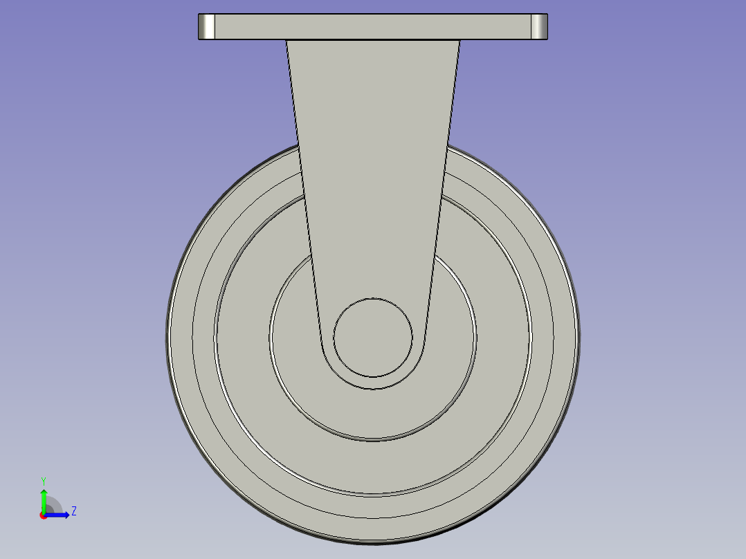 七系列重型固定轮S7-1058-938左视图