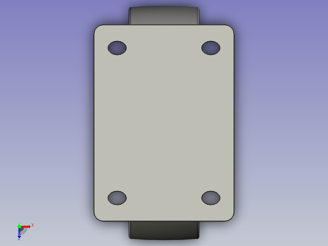七系列重型固定轮S7-1058-938俯视图