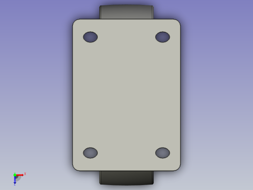七系列重型固定轮S7-1058-938俯视缩略图