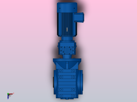 SAZ97R57组合式斜齿-蜗轮蜗杆减速机SAZ97R57-YV3-4P-287-M1-0°-B俯视缩略图