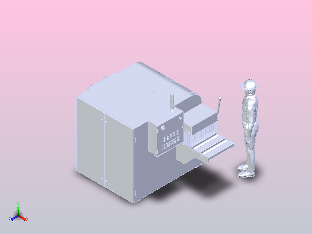 多刀片纵切机正等轴测图