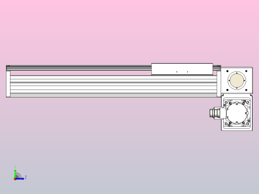 皮带直线轴半封闭可选导轨TPA-HNB-220D-176-L400-RP-C-P1K-N3左视缩略图