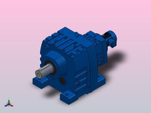 R167R97底脚轴伸式安装组合型斜齿轮减速机R167R97-Y0.55-4P-80-M1-0°