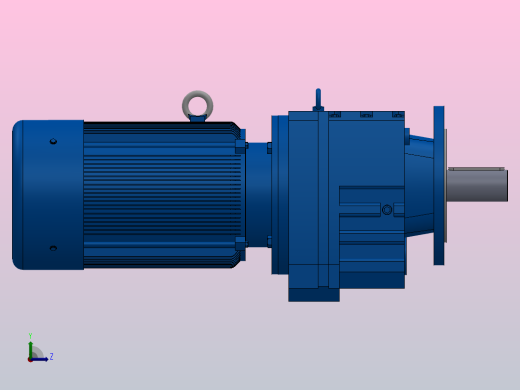 RF107法兰轴伸式安装斜齿轮减速机RF107-Y11-4P-160M-M1-0°-Φ450左视缩略图