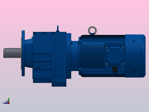RF107法兰轴伸式安装斜齿轮减速机RF107-Y11-4P-160M-M1-0°-Φ450右视缩略图