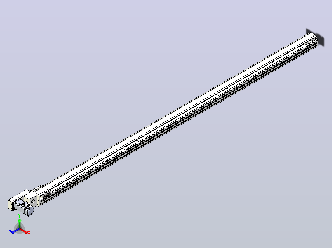 皮带直线轴半封闭可选导轨TPA-HNB-85S-90-L2300-ML-C-P20-N3主视图