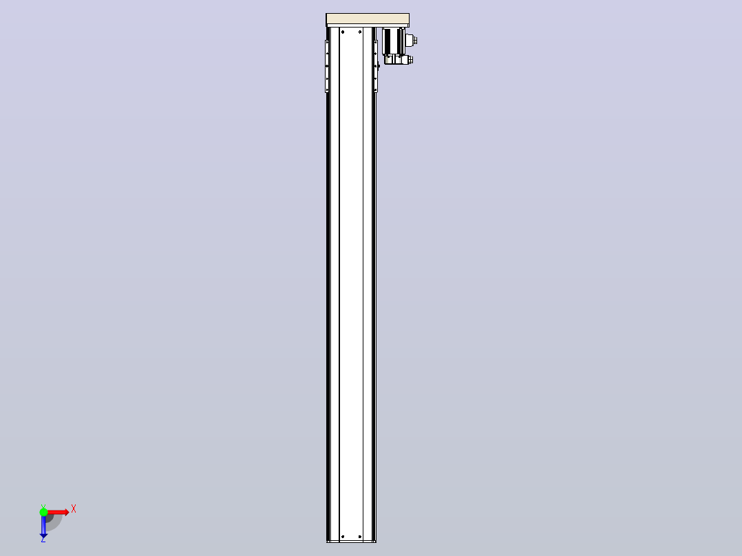 日规模组半封闭丝杆TPA-HNR-220D-3210C-L1900-ML-Y-P1K-N3俯视图