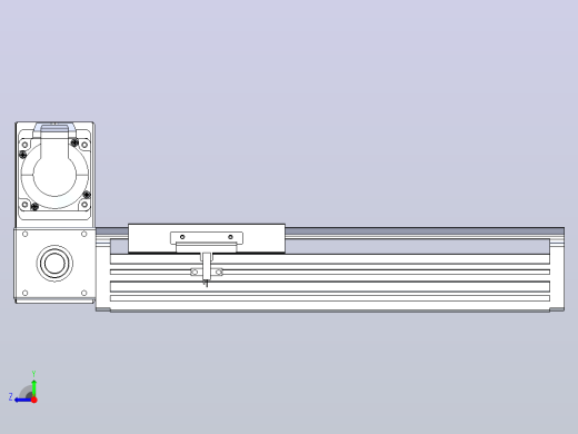 皮带直线轴半封闭可选导轨TPA-HNB-120D-110-L150-LU-Y-P40-N3右视缩略图