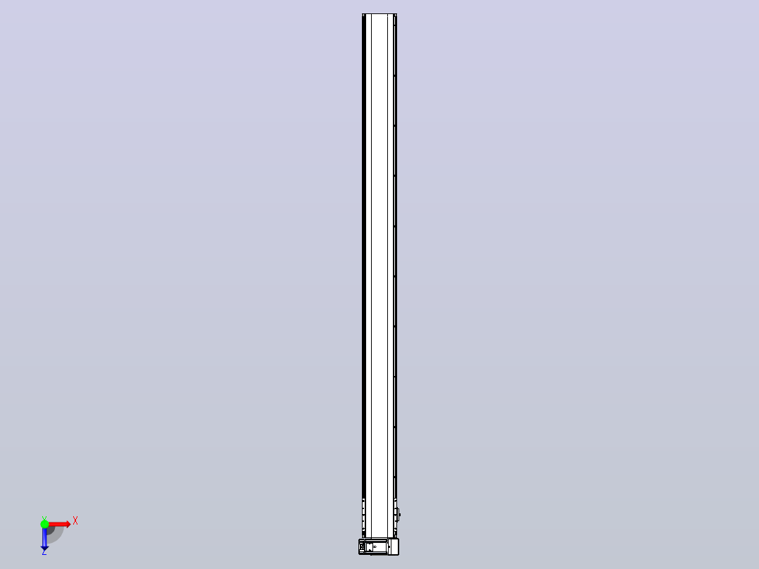 皮带直线轴半封闭可选导轨TPA-HNB-140D-120-L1850-RU-C-P40-N3俯视图