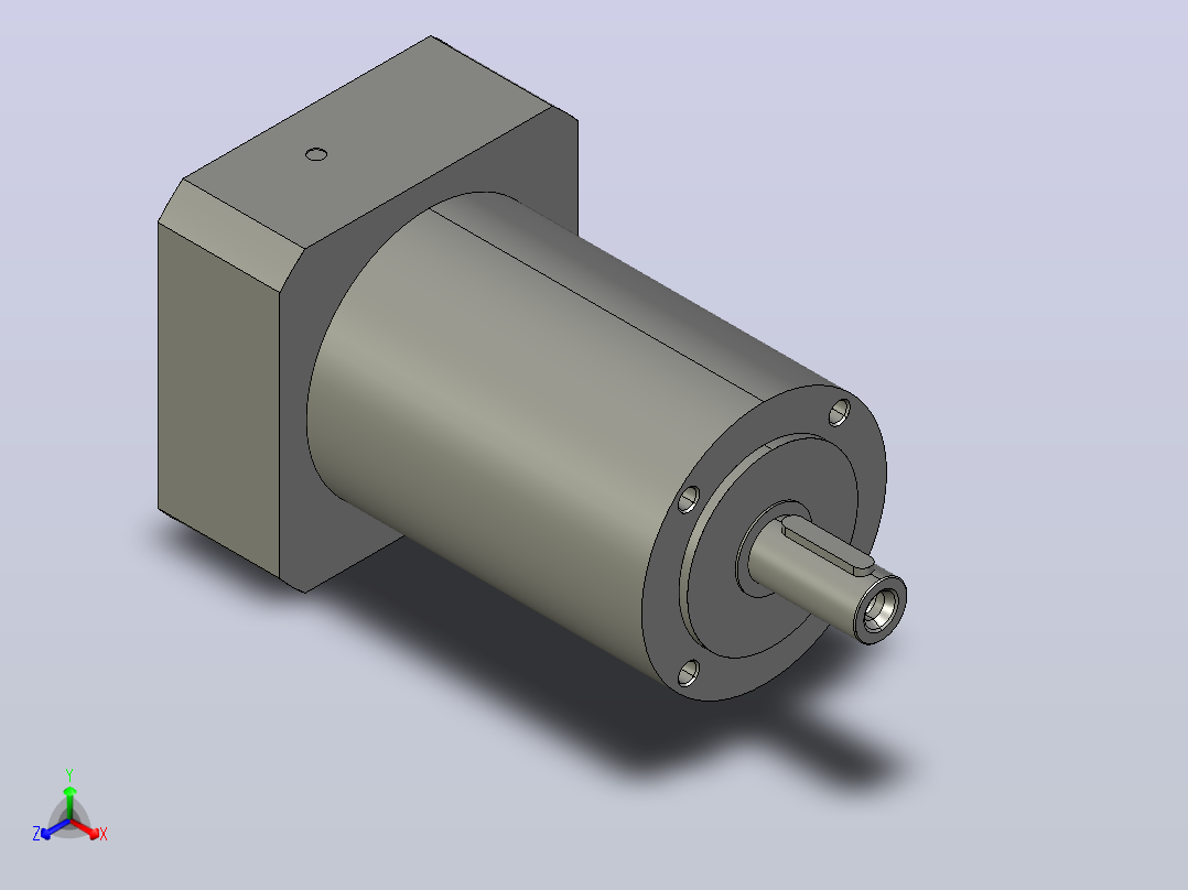 间隙减速器gearbox_gbx120012k_gbk_120_140_0_f主视图