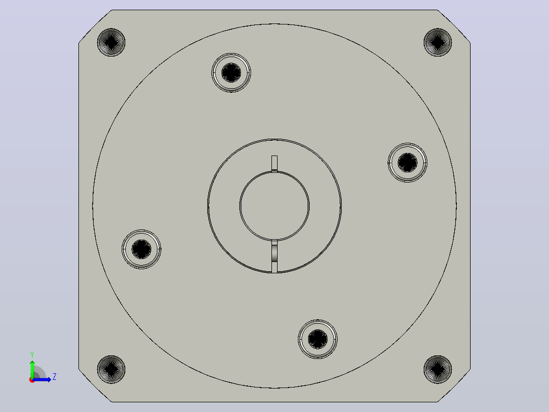 间隙减速器gearbox_gbx120012k_gbk_120_140_0_f左视图
