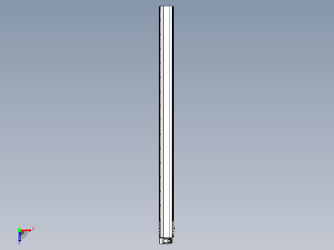 皮带直线轴半封闭可选导轨TPA-HNB-202D-140-L2900-LU-C-P75-N3俯视图