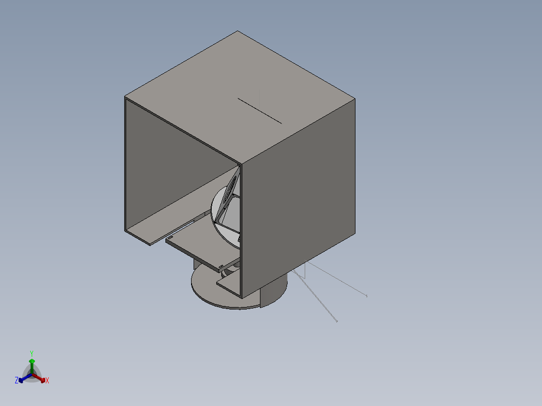 T型盒倾斜焊接工装正等轴测图