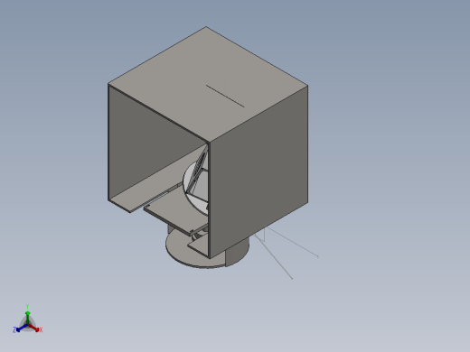 T型盒倾斜焊接工装正等轴测缩略图