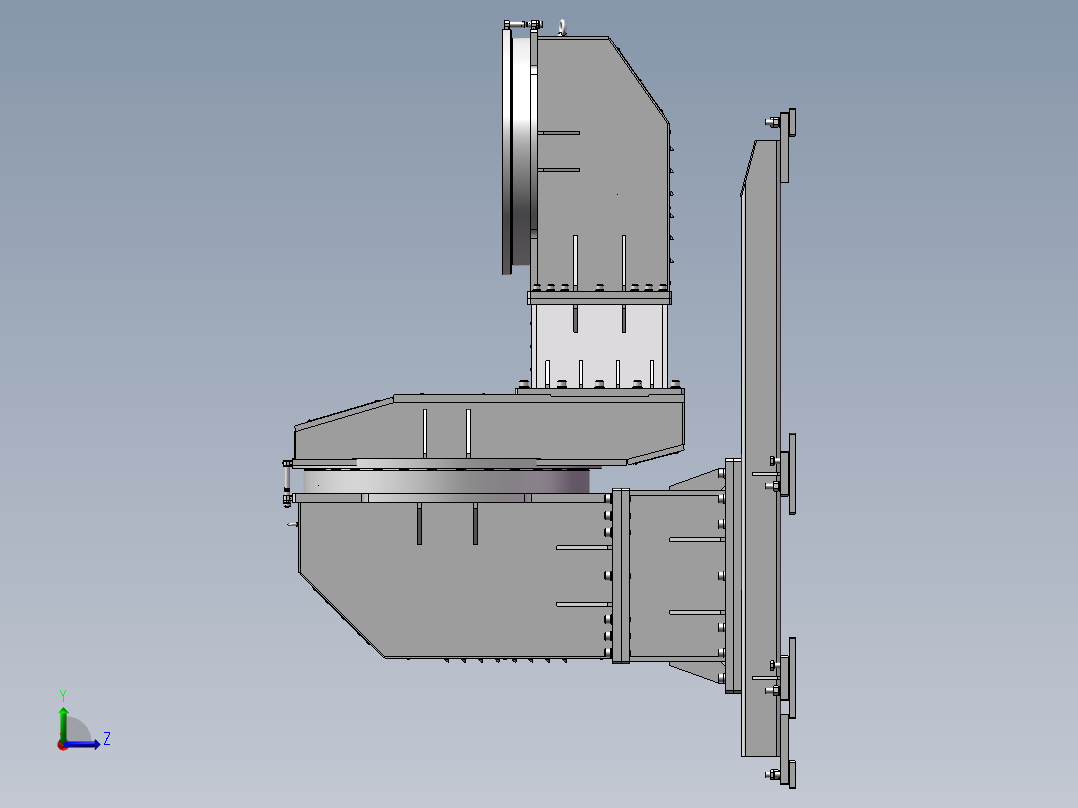 K3468-2T双轴变位机L型左视图