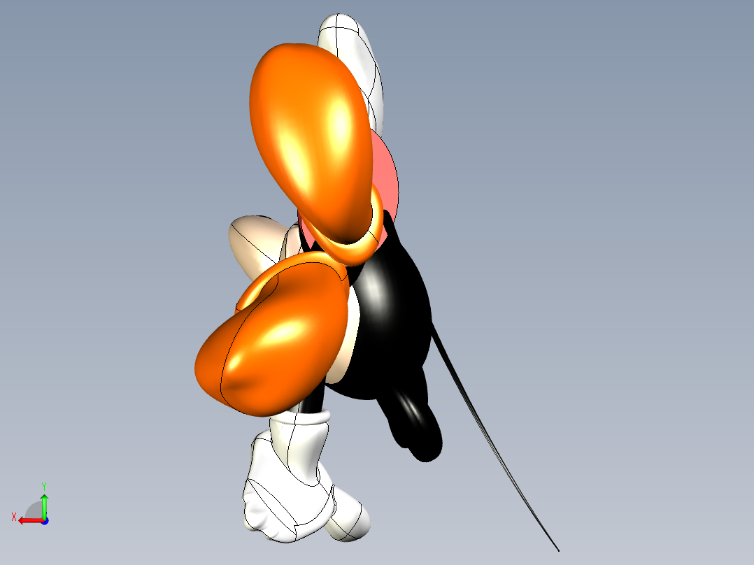 米奇3D造型prt后视图