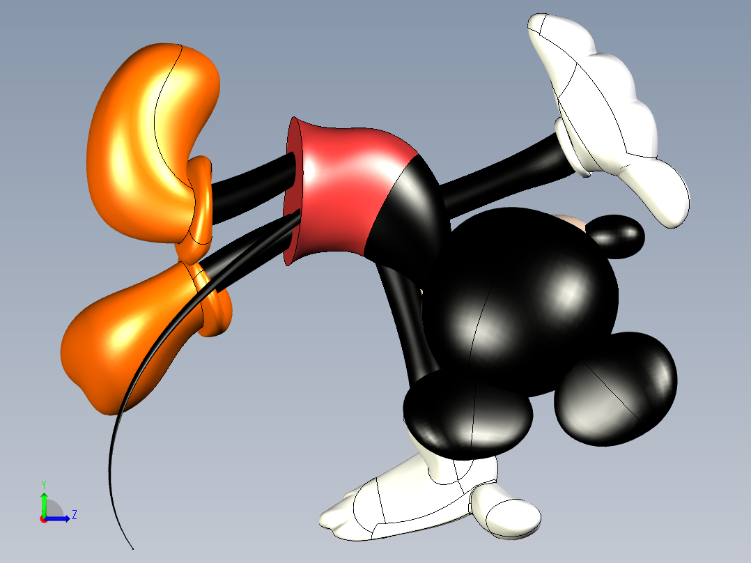 米奇3D造型prt左视图