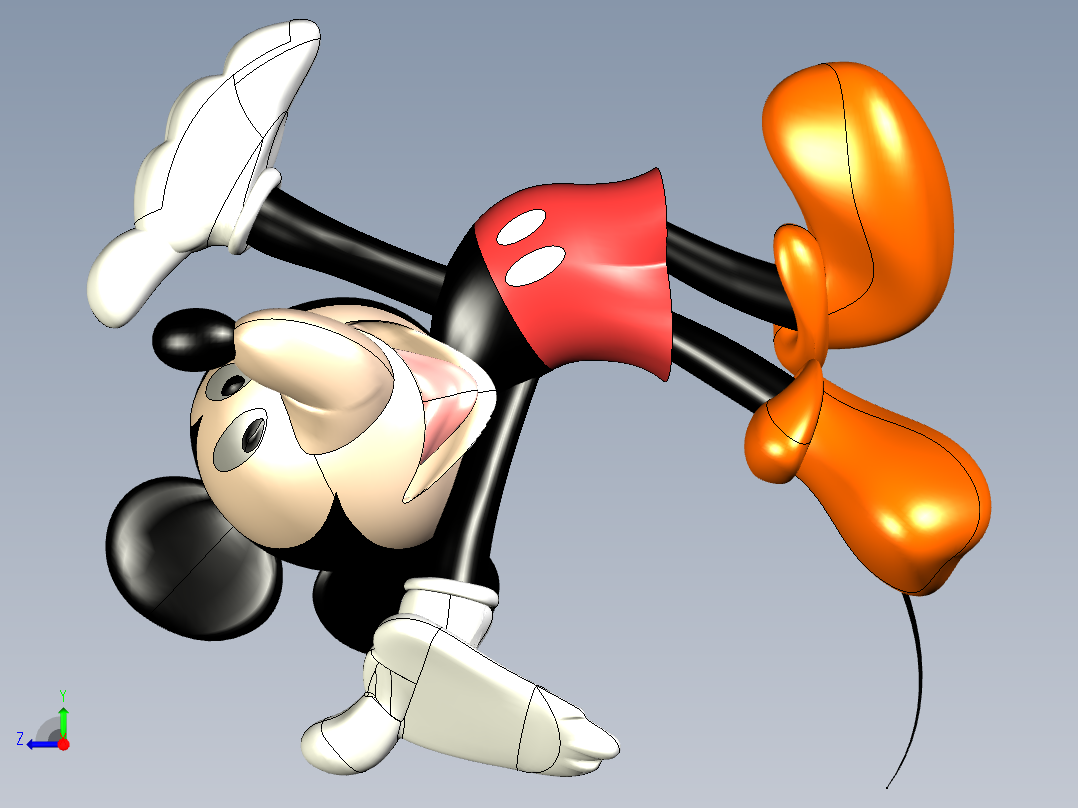 米奇3D造型prt右视图