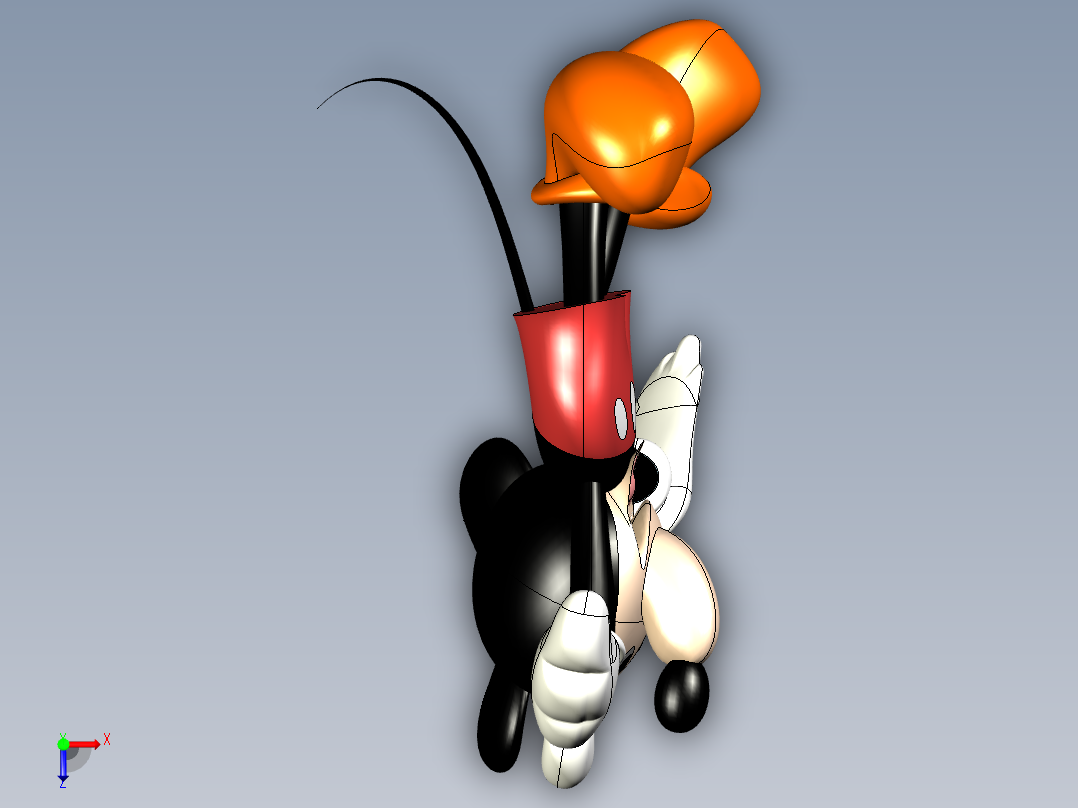 米奇3D造型prt俯视图