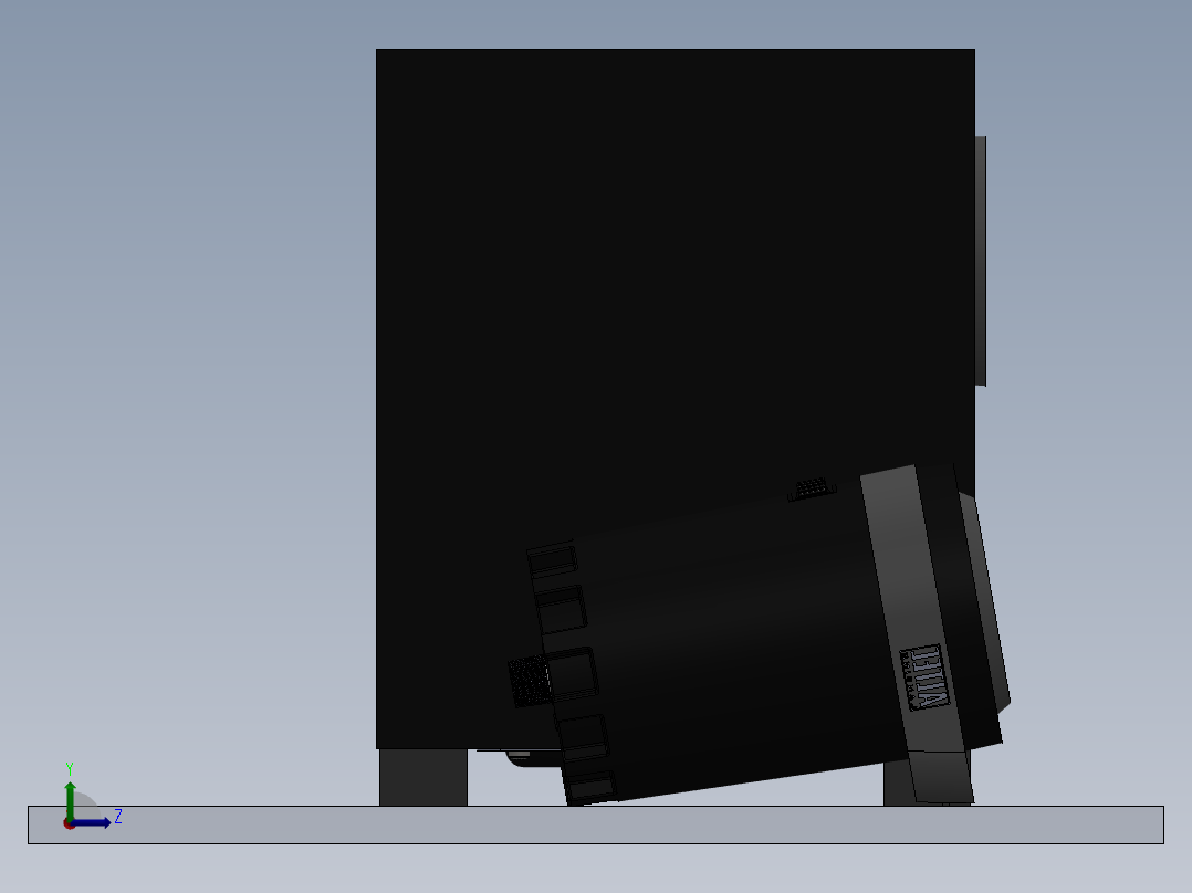 solidworks 奥特蓝星bxr1221音响左视图
