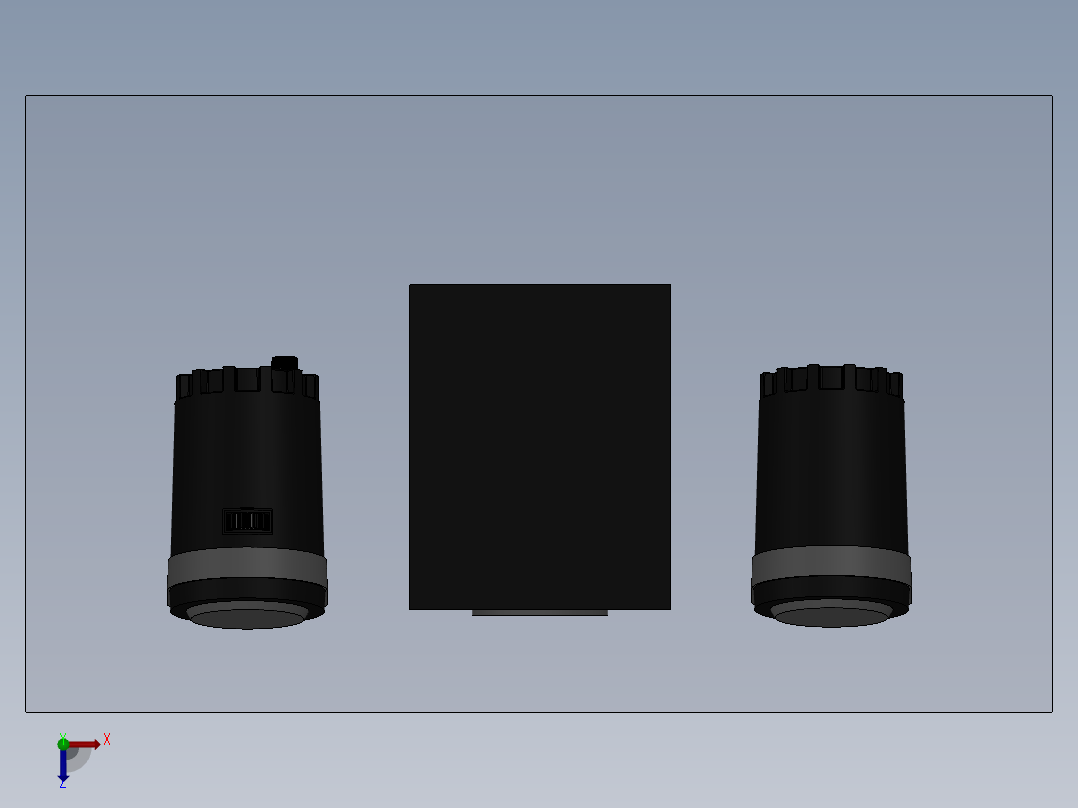 solidworks 奥特蓝星bxr1221音响俯视图