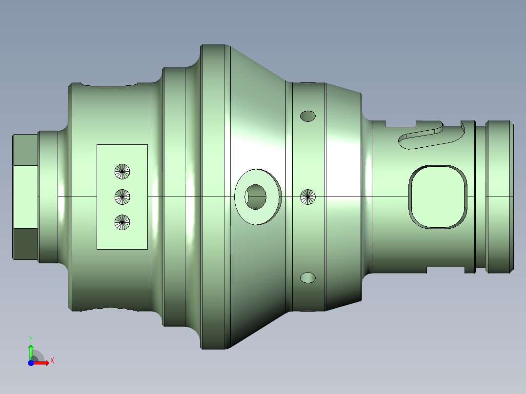 车铣复合转轴前视图