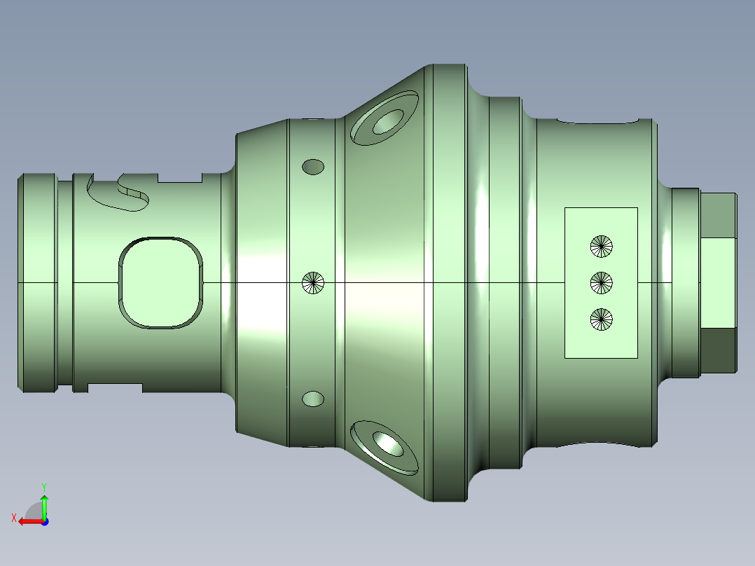 车铣复合转轴后视图