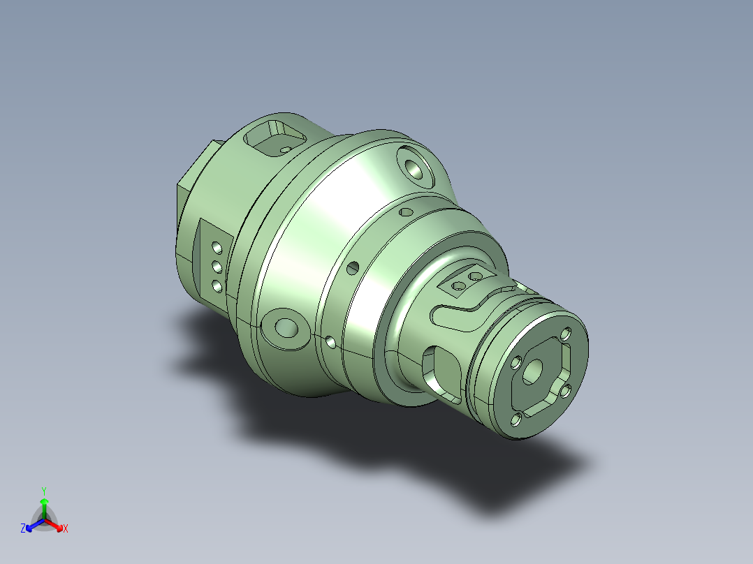 车铣复合转轴正等轴测图