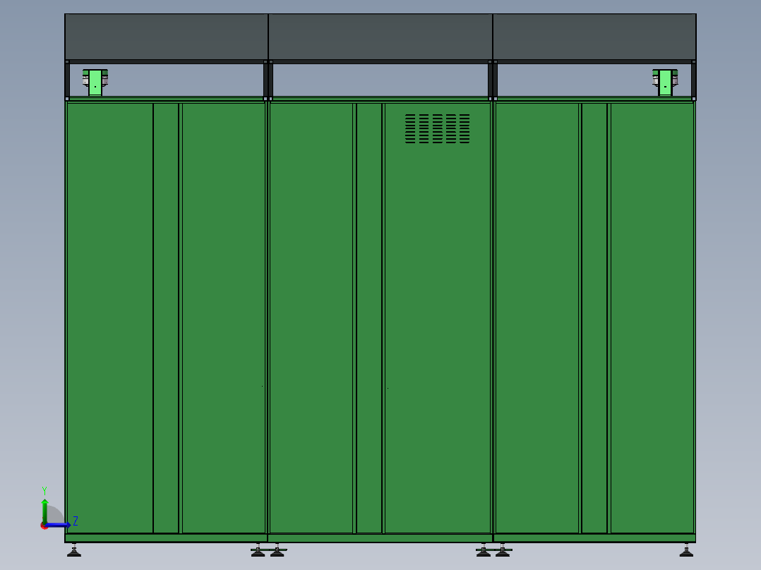 智能快递柜左视图