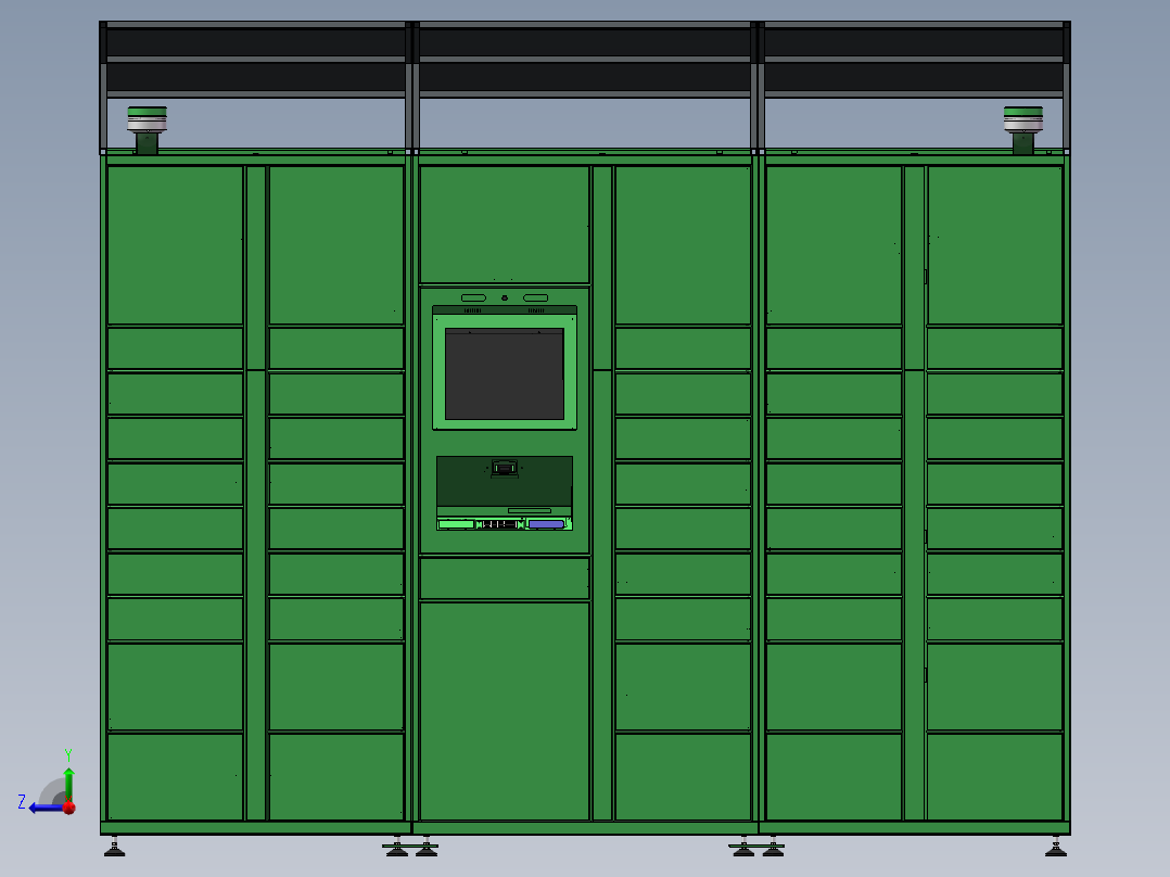 智能快递柜右视图