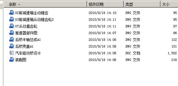 汽车驱动桥 设计 包含CAD图纸说明文档参考资料素材
