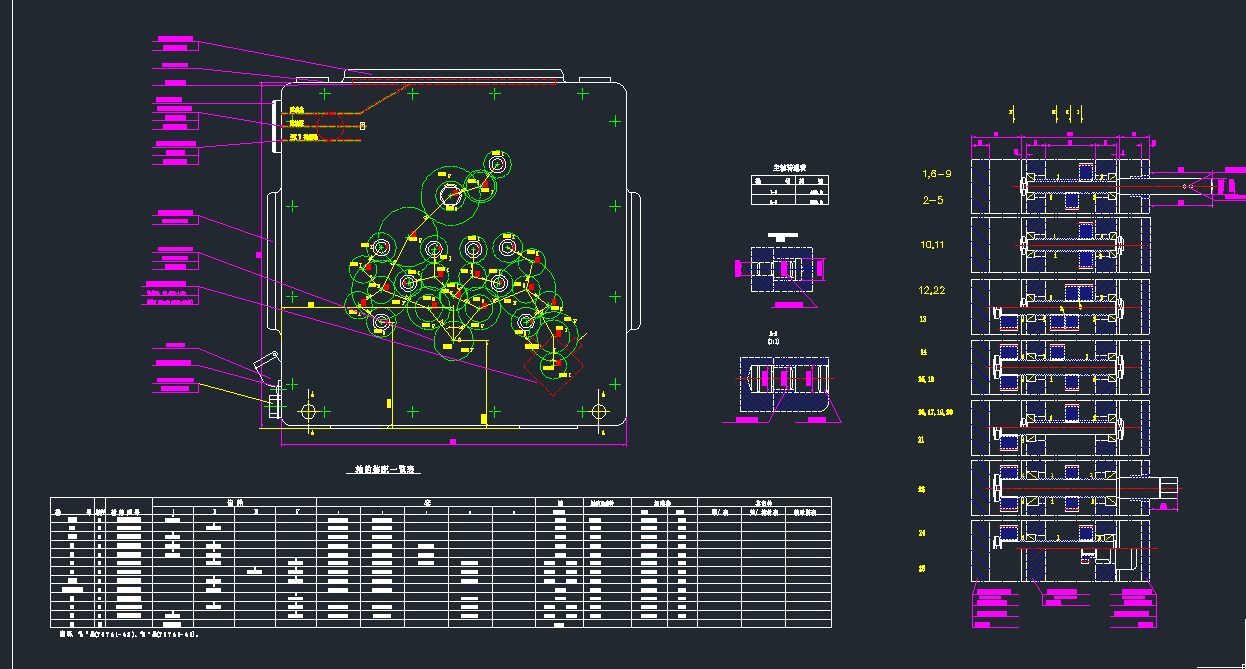 飞面孔双卧多轴组合机床及CAD设计(论文+DWG图纸)