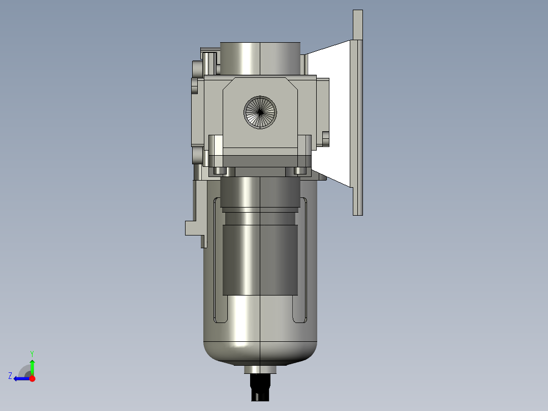 气动三联件右视图