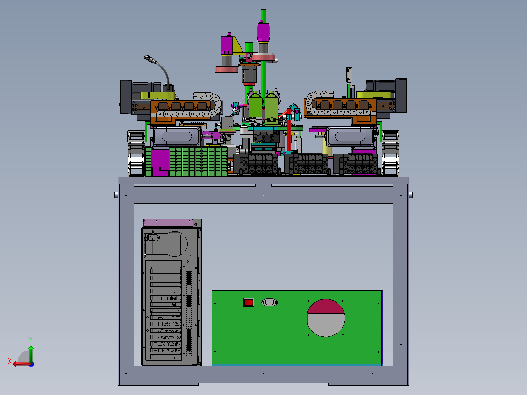 转盘自动组装机后视图