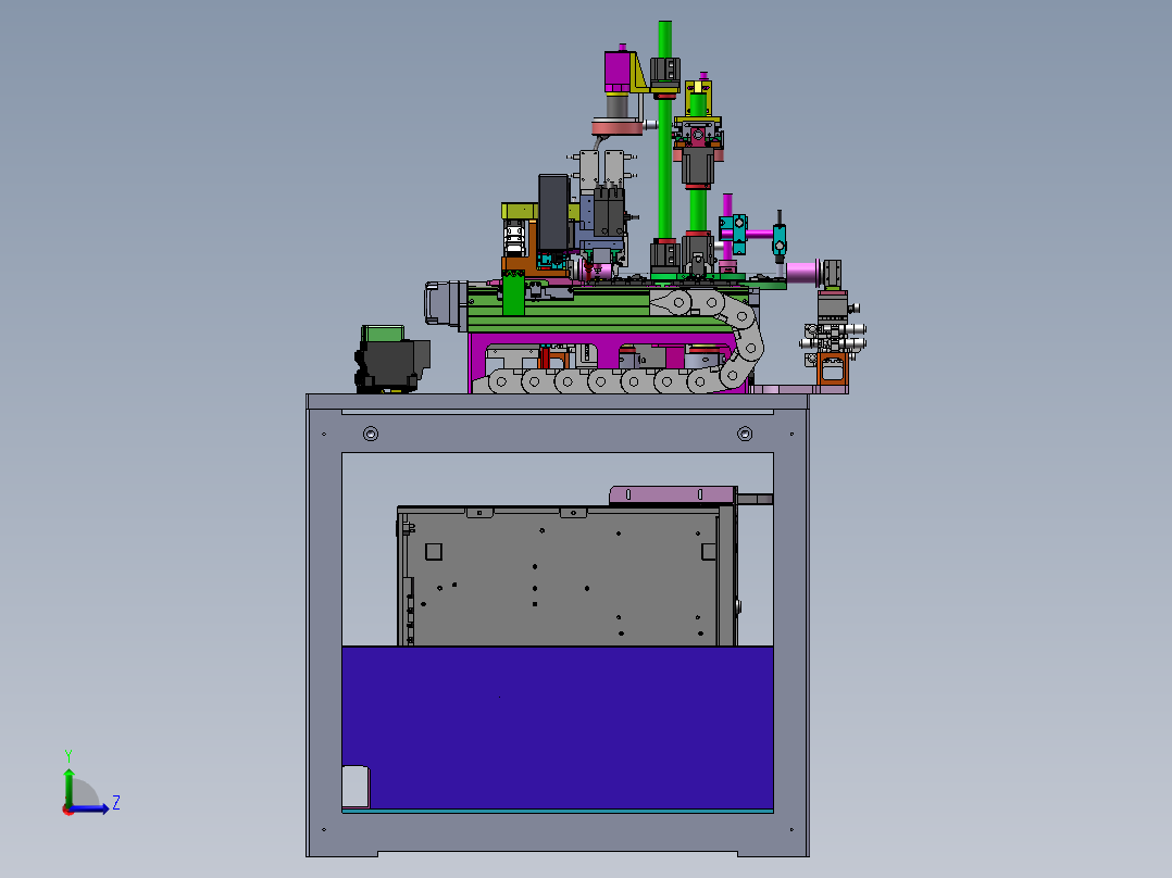 转盘自动组装机左视图