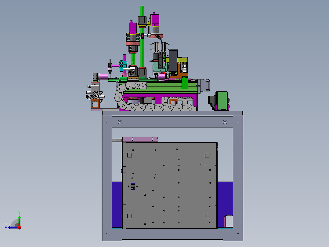 转盘自动组装机右视图