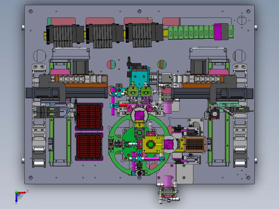 转盘自动组装机俯视图