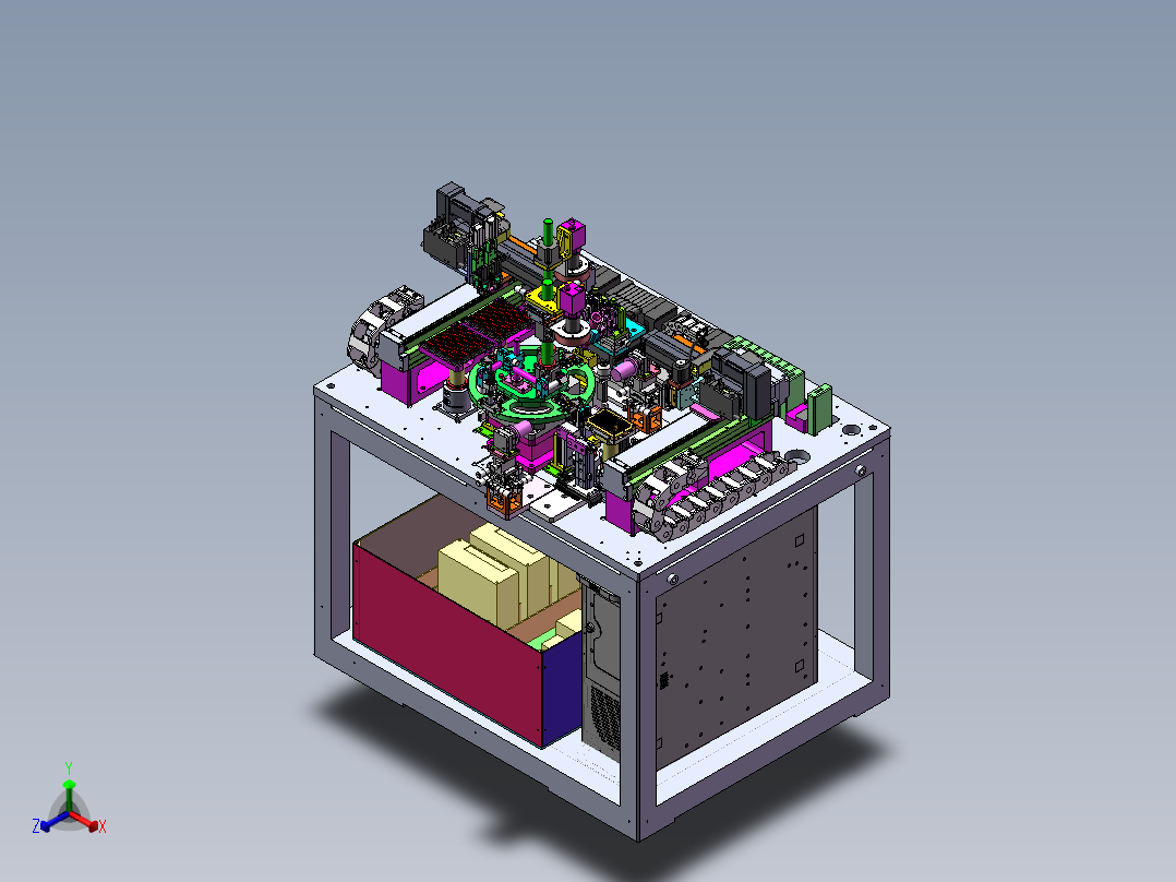 转盘自动组装机正等轴测图