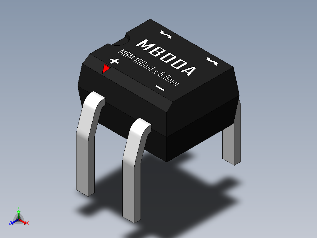 桥式整流器-MBM正等轴测图