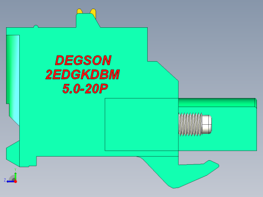 DEGSON 2EDG（M） 系列 5.0mm 螺丝锁紧可插拔接线端子组-2EDGKDBM-5.0-20P-14-00AH右视缩略图