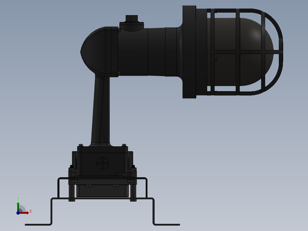 防爆应急灯设计前视图