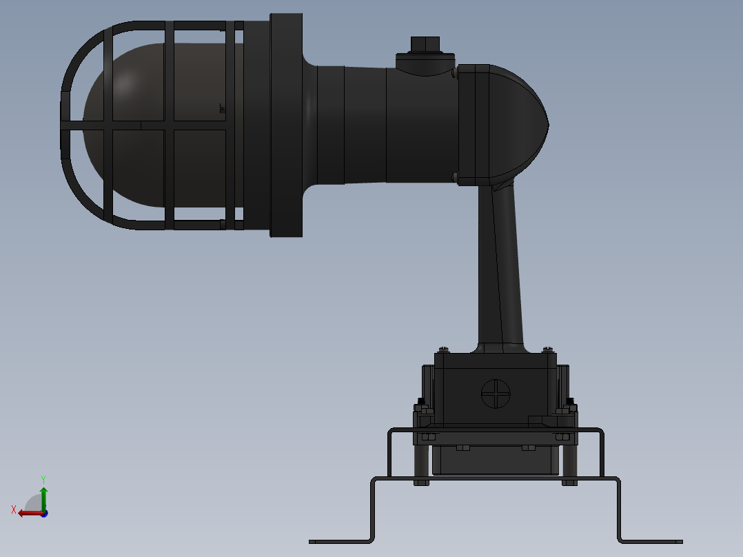 防爆应急灯设计后视图