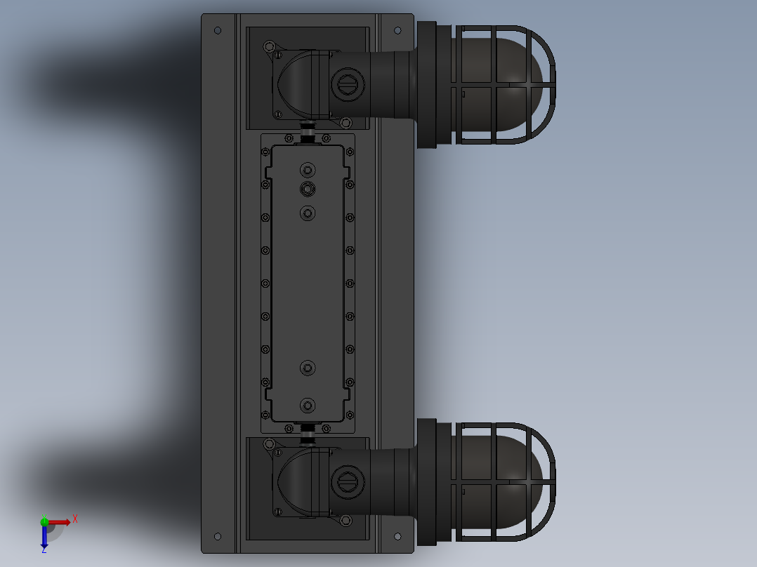 防爆应急灯设计俯视图