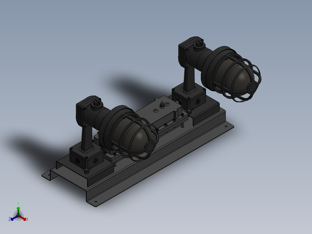 防爆应急灯设计正等轴测图