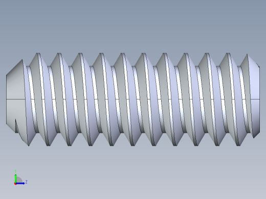 UNC 平头紧定螺钉-UNC SET SCREW 6-32 x0.375.STEP左视缩略图