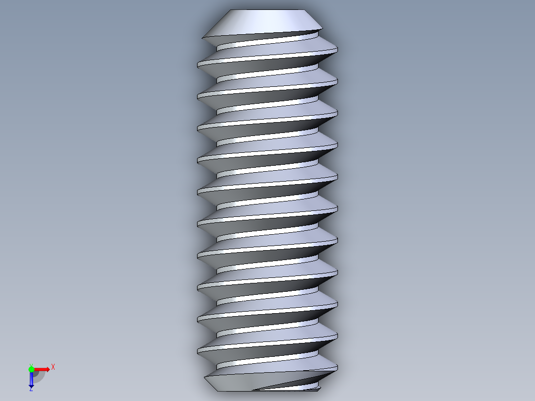 UNC 平头紧定螺钉-UNC SET SCREW 6-32 x0.375.STEP俯视图