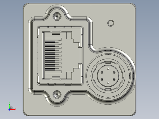 大恒相机镜头Daheng_ME2C-G(-P)_3D_Drawing多系列图纸前视缩略图