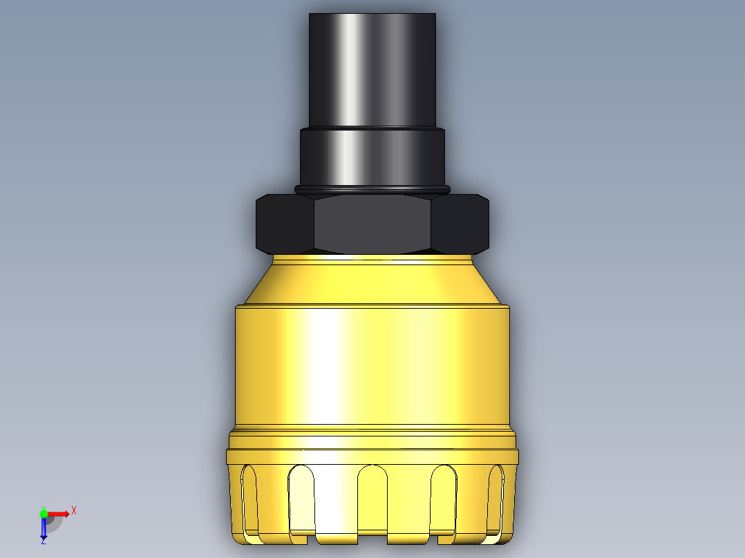 超声波设备TRANSMITTER-RANGE-4m-13.1ft-PP-BODY-4-20mA-2-WIRE-RELAY-HART-NPT-THREAD俯视图